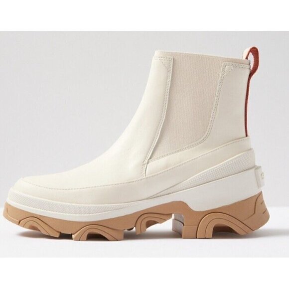 Sorel Brex Boot Chelsea WP Leather Boot Womens 8 Evereve Cream New - Picture 1 of 5
